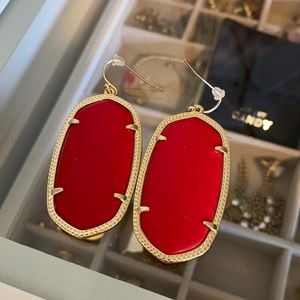 Large Red Kendra Scott Danielle Earrings